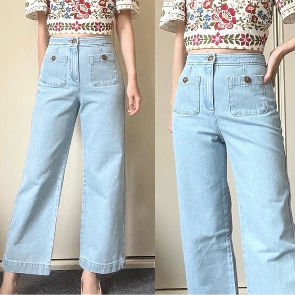 SÉZANE Emilio Wide Leg Jeans - Picture 2 of 13
